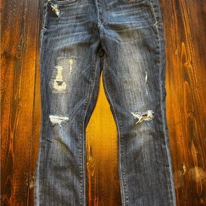 Express Distressed Blue Jeans Jeggings